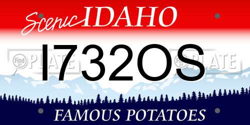 I732OS Idaho License Plate