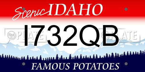 I732QB Idaho License Plate