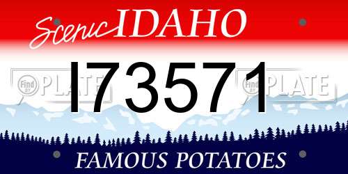 I73571 Idaho License Plate