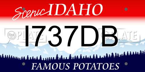 I737DB Idaho License Plate