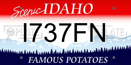 I737FN Idaho License Plate