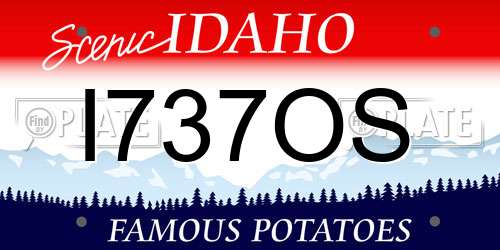 I737OS Idaho License Plate