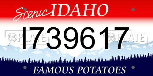 I739617 Idaho License Plate