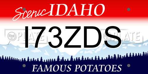 I73ZDS Idaho License Plate