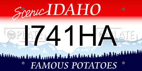 I741HA Idaho License Plate
