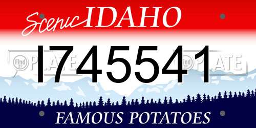 I745541 Idaho License Plate