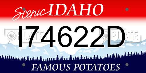 I74622D Idaho License Plate