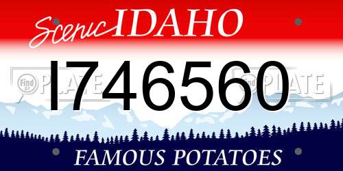 I746560 Idaho License Plate
