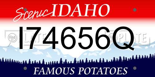 I74656Q Idaho License Plate