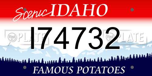 I74732 Idaho License Plate