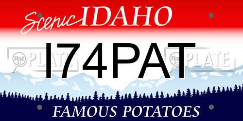I74PAT Idaho License Plate