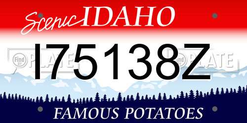 I75138Z Idaho License Plate