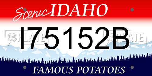 I75152B Idaho License Plate