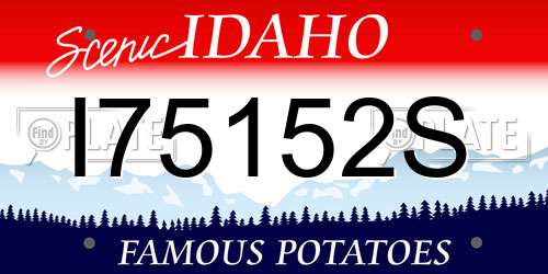 I75152S Idaho License Plate