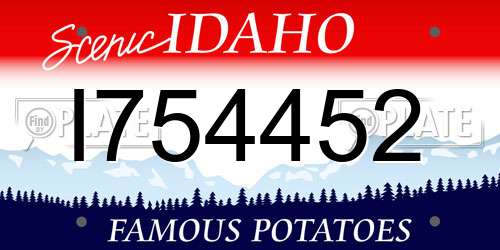 I754452 Idaho License Plate