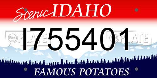 I755401 Idaho License Plate