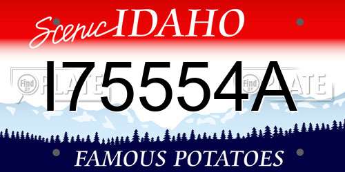 I75554A Idaho License Plate