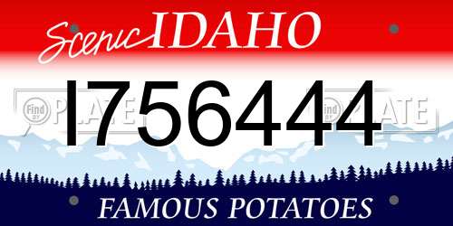 I756444 Idaho License Plate