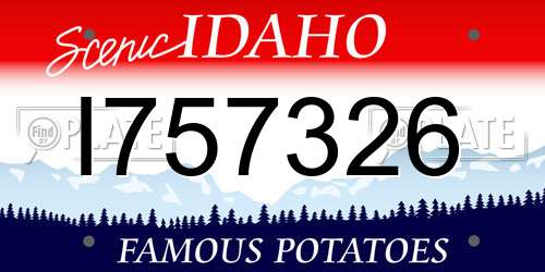 I757326 Idaho License Plate