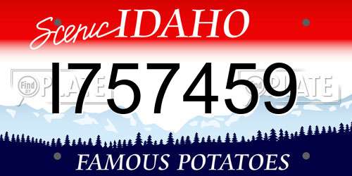 I757459 Idaho License Plate