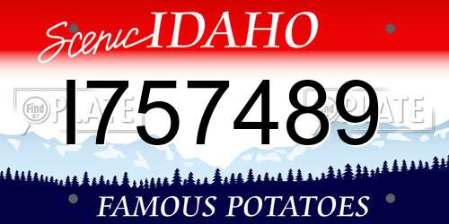 I757489 Idaho License Plate