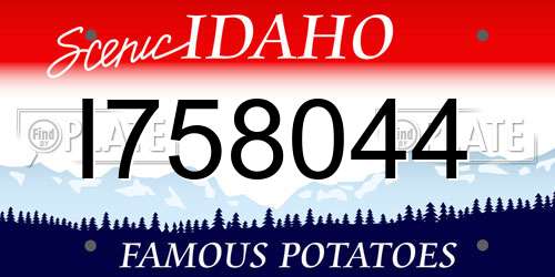 I758044 Idaho License Plate