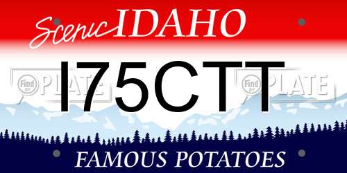 I75CTT Idaho License Plate