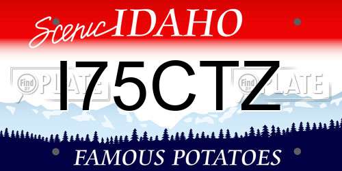 I75CTZ Idaho License Plate