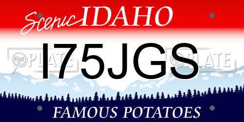 I75JGS Idaho License Plate