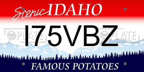 I75VBZ Idaho License Plate