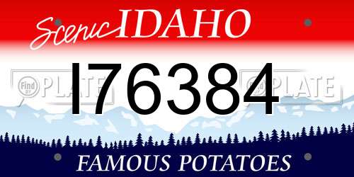 I76384 Idaho License Plate