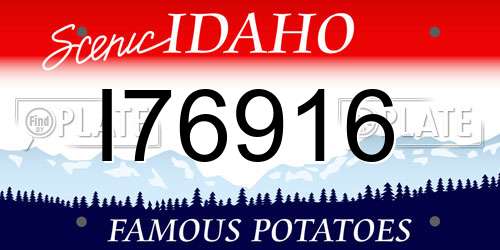 I76916 Idaho License Plate