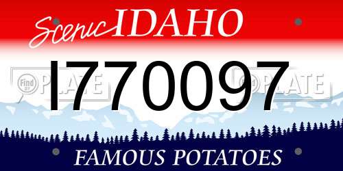 I770097 Idaho License Plate