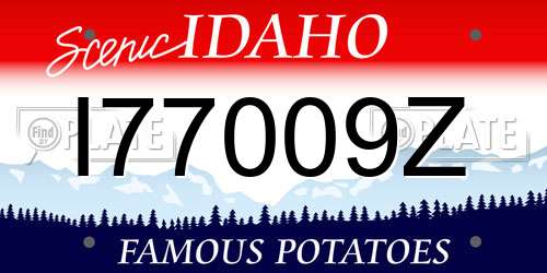 I77009Z Idaho License Plate