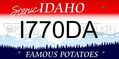 I770DA Idaho License Plate