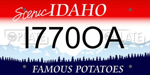 I770OA Idaho License Plate