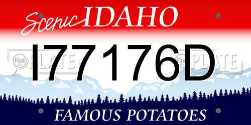 I77176D Idaho License Plate