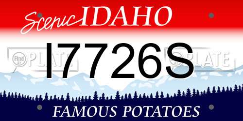 I7726S Idaho License Plate