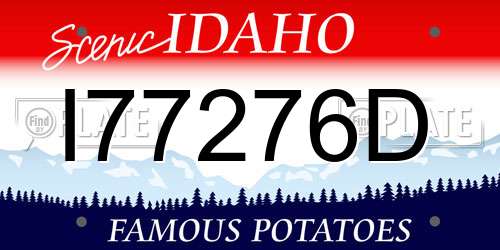 I77276D Idaho License Plate