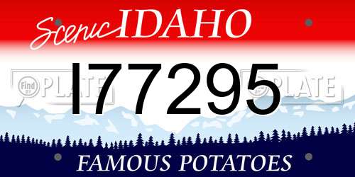 I77295 Idaho License Plate