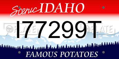I77299T Idaho License Plate