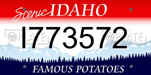 I773572 Idaho License Plate