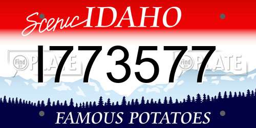 I773577 Idaho License Plate