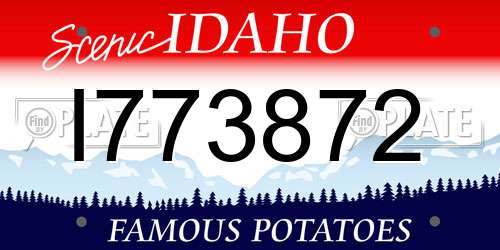 I773872 Idaho License Plate