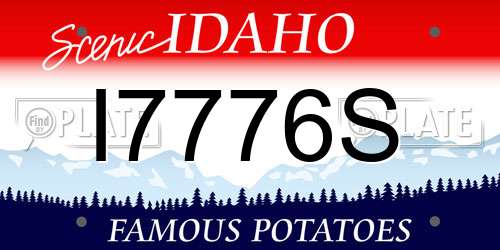 I7776S Idaho License Plate