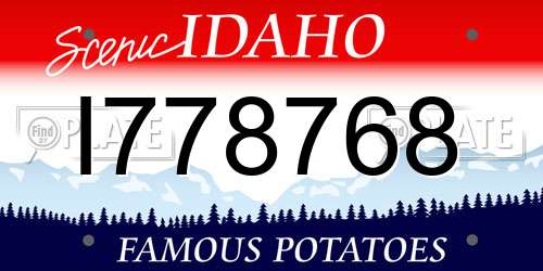 I778768 Idaho License Plate