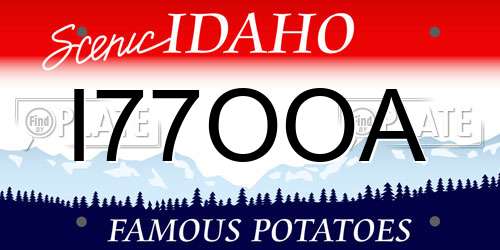 I77OOA Idaho License Plate