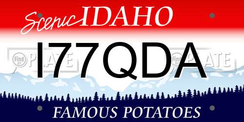 I77QDA Idaho License Plate