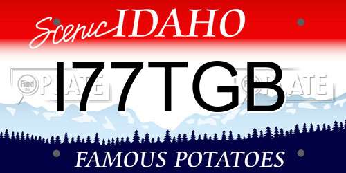 I77TGB Idaho License Plate