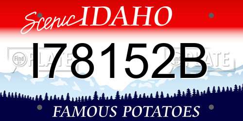 I78152B Idaho License Plate